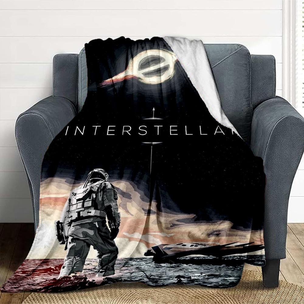 Interstellar Journey Flannel Blanket Throw Blanket Soft Warm Sofa Bed Camping Car home Decor Unique Christmas Gift C9301329