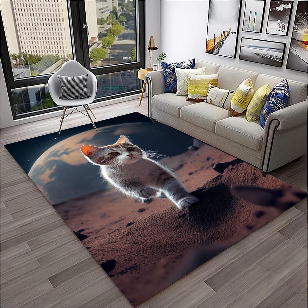 Милый трехцветный кот, кот Гарфилд, персидский кот, ковер-ковер мультяшный рэгдолл для дома, гостиной, спальни, дивана, придверный коврик, декор, детский, нескользящий