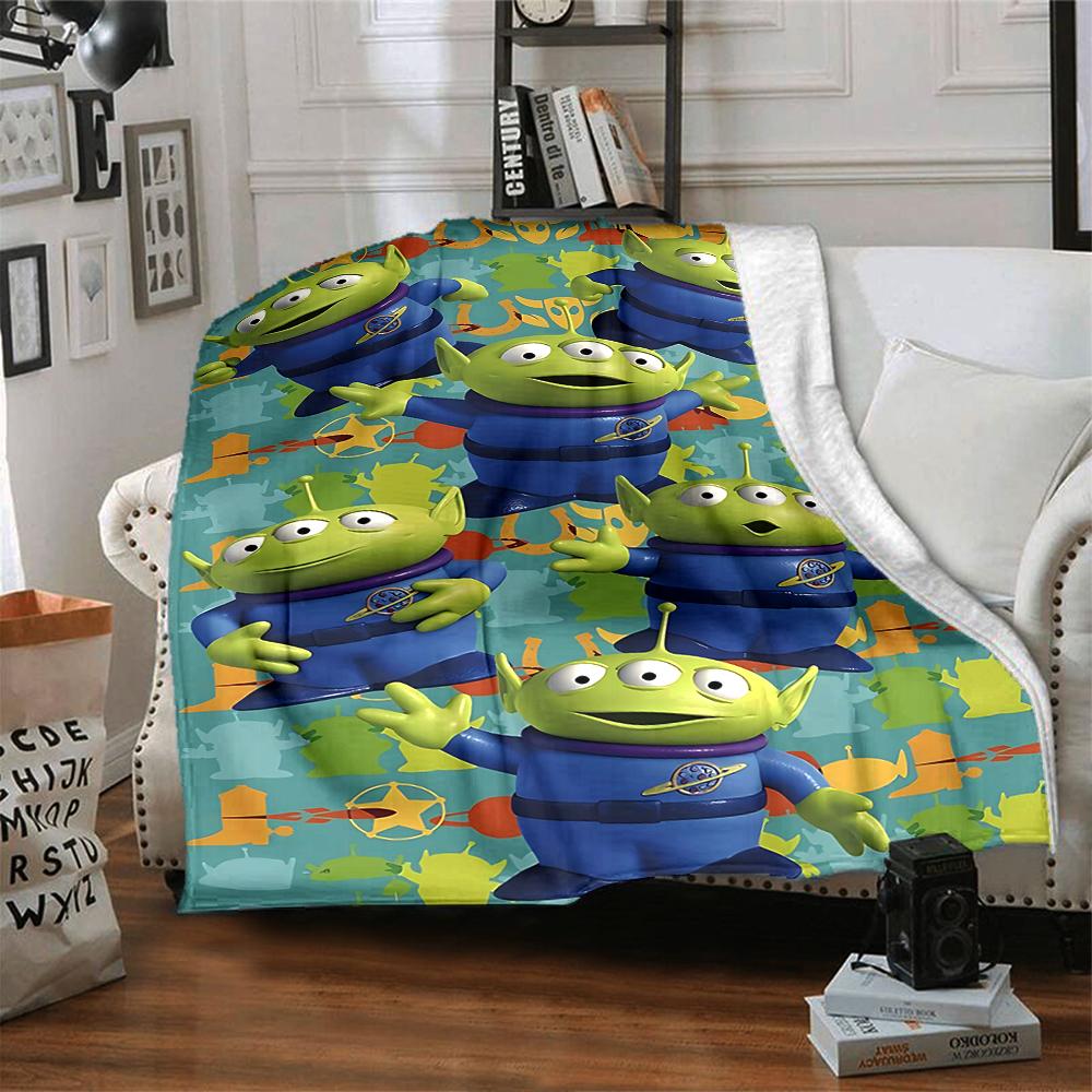 1Pc Toy Story Alien Blanket Soft Throw Blanket For Home Bedroom Bed Sofa Travel Office Solid Christmas Blanket