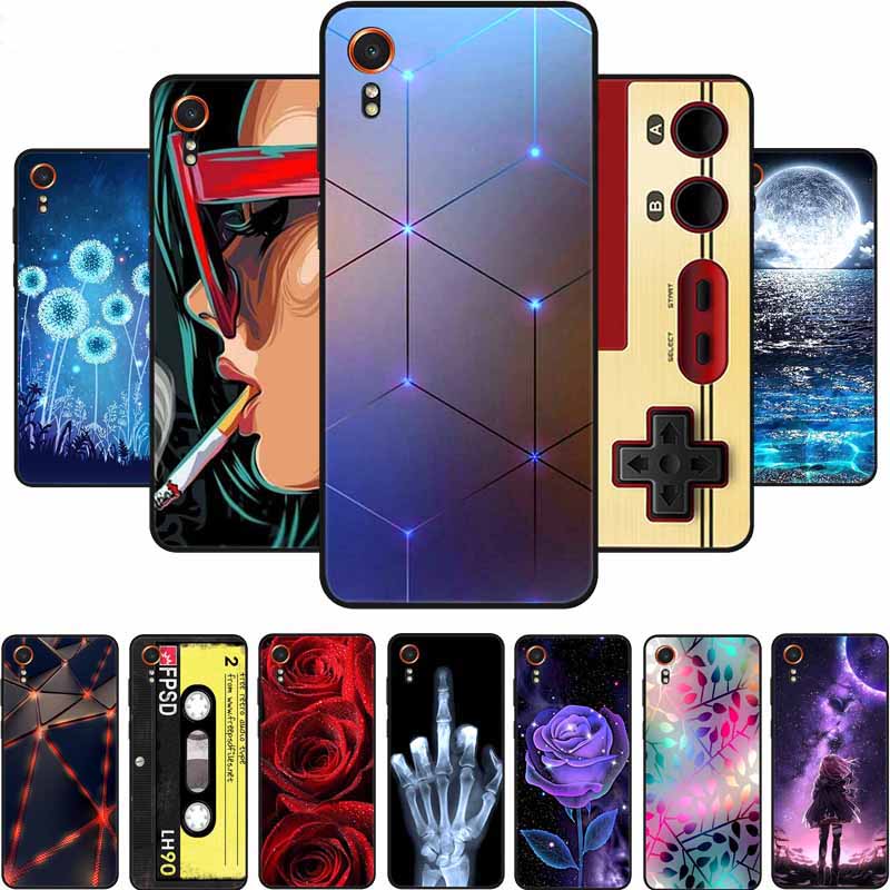 For Samsung Galaxy Xcover7 Case Black Silicone Soft Back Cover Case For Samsung Xcover 7 Phone Case Cover X Cover 7 6.6" Funda