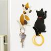 New Fashion Cute Creative Multifunction Cat Magnetic Wall Mount Hook Refrigerator Sticker Fridge Magnet Decor Hanger Holder Hook