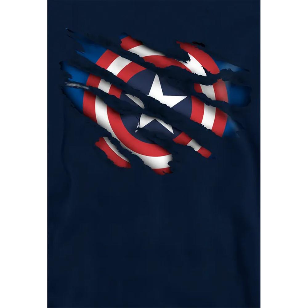 Captain America Childrens/Kids Torn Pull Over Hoodie