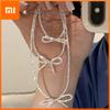 Xiaomi BFCLUB Серебряные браслеты S925 для женщин Милый бант Сияющие аксессуары Тренд Винтажный Простой кулон Вечеринка Украшения
