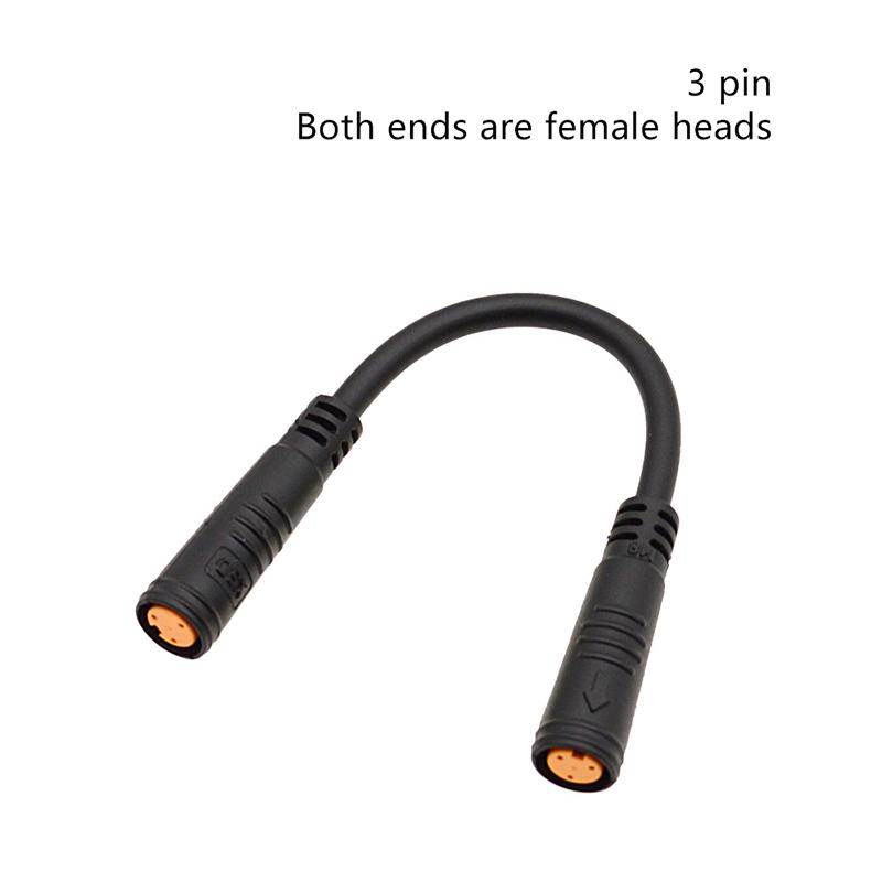 Electric Bike Butt Plug Male To Male/Female To Male Extension Wire For E-Bike Display 3Pin Sensor Thumb Throttle Cables
