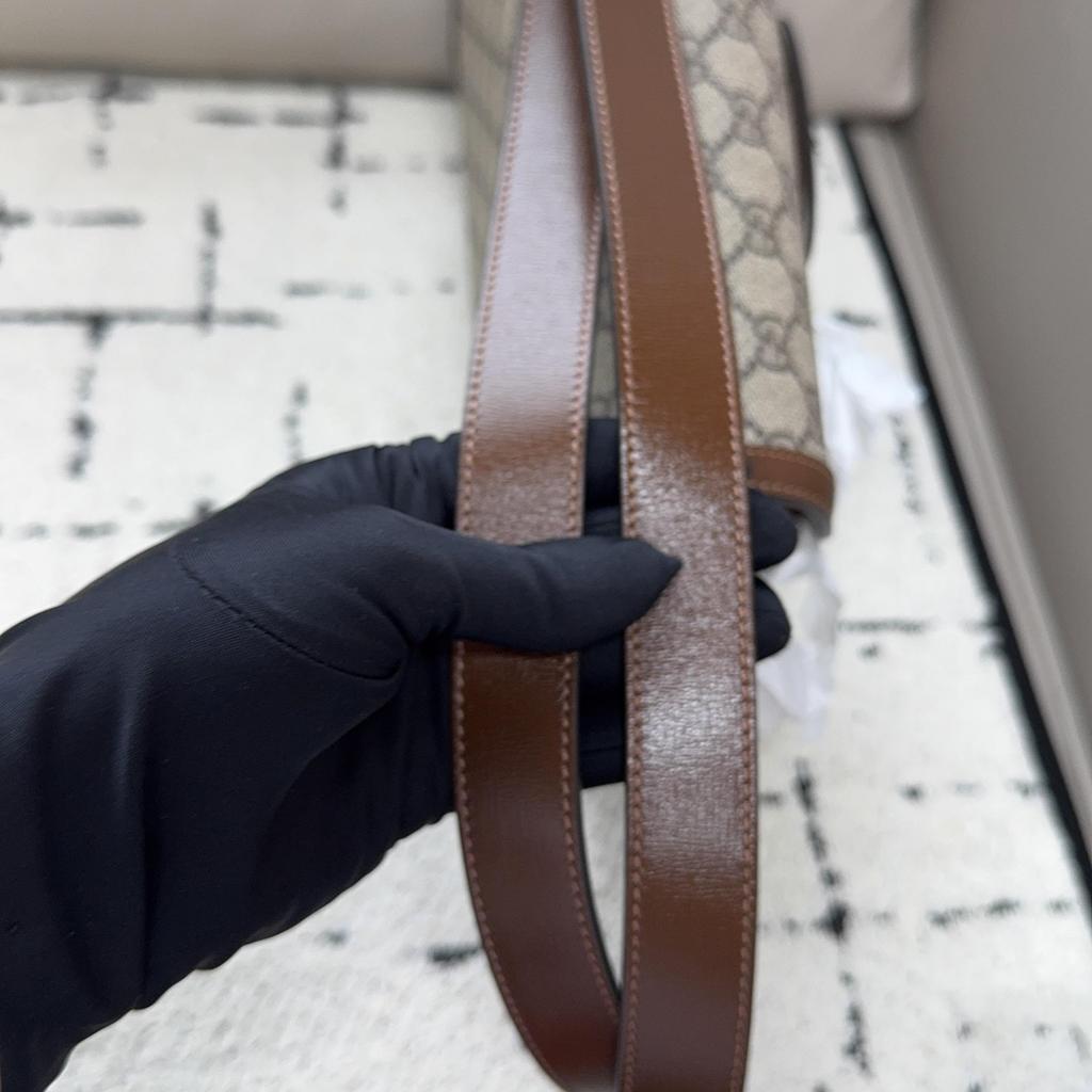[Pre-Owned] Horsebit 1955 Logo Canvas And Leather Saddle Bag - Excellent #1JOJYQT