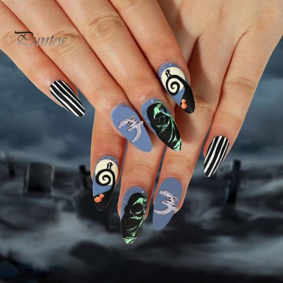 10 шт. Хэллоуин Череп Крест 3D Металлические Подвески для Нейл-арта Готический Панк Стиль Украшения Для Ногтей Аксессуары Для Маникюра DIY