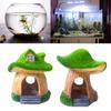 Resin Mushroom House Cave Simulation Bonsais Crafts Landscape for Fish Tanks Aquariums DIY Decors Landscape Rockwork