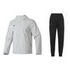 Solid Logo Outdoor Training Running Long Sleeve Top Comfortable Mid Waist Long Pants Casual Sports Suit 23600401-009+23600704-001