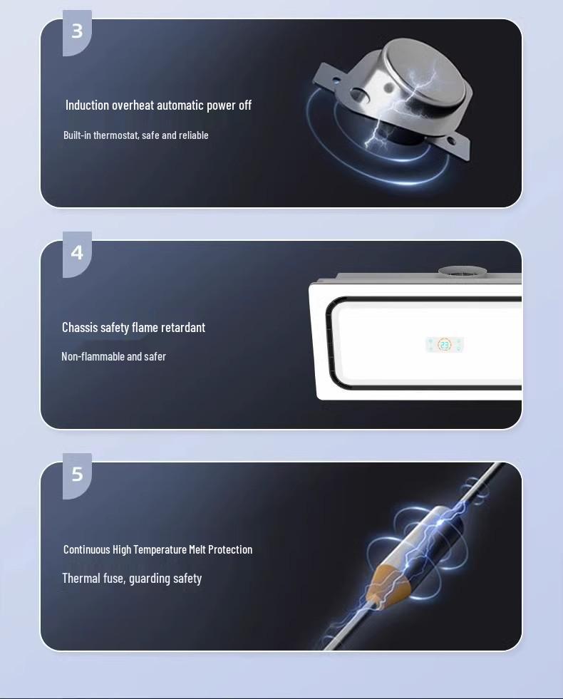 Встраиваемый обогреватель для ванной комнаты и вентиляция «все в одном»: Теплый воздух, Фен, Освещение