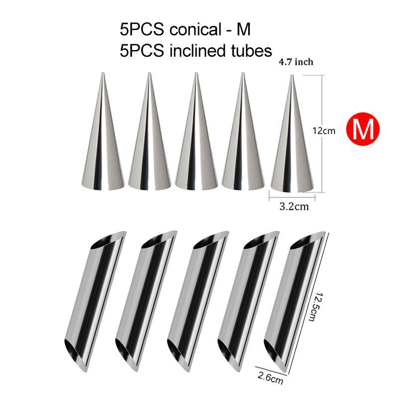 Формочки для трубочек из нержавеющей стали Кухонный десерт Прочная форма Конус Трубчатая форма Форма для выпечки Конусы Рожок Слойка TMZ