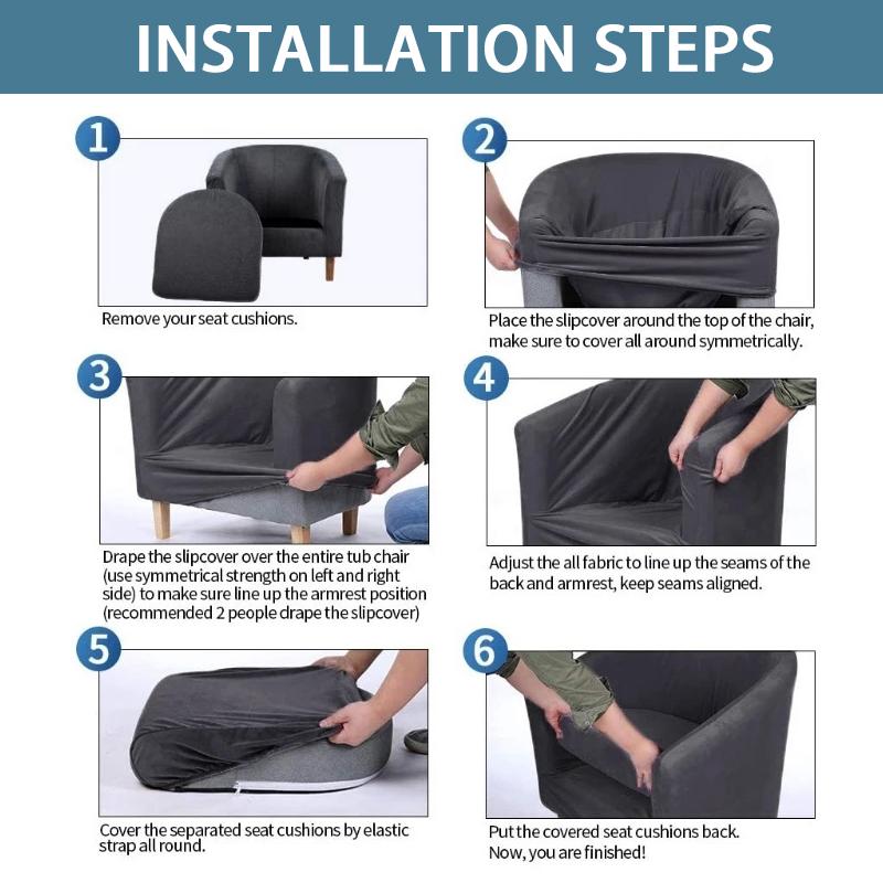 Чехлы для клубных стульев в сплит-стиле, эластичные чехлы для стульев, ванна, чехлы для диванов для гостиной, барная стойка, спандекс, чехлы для диванов