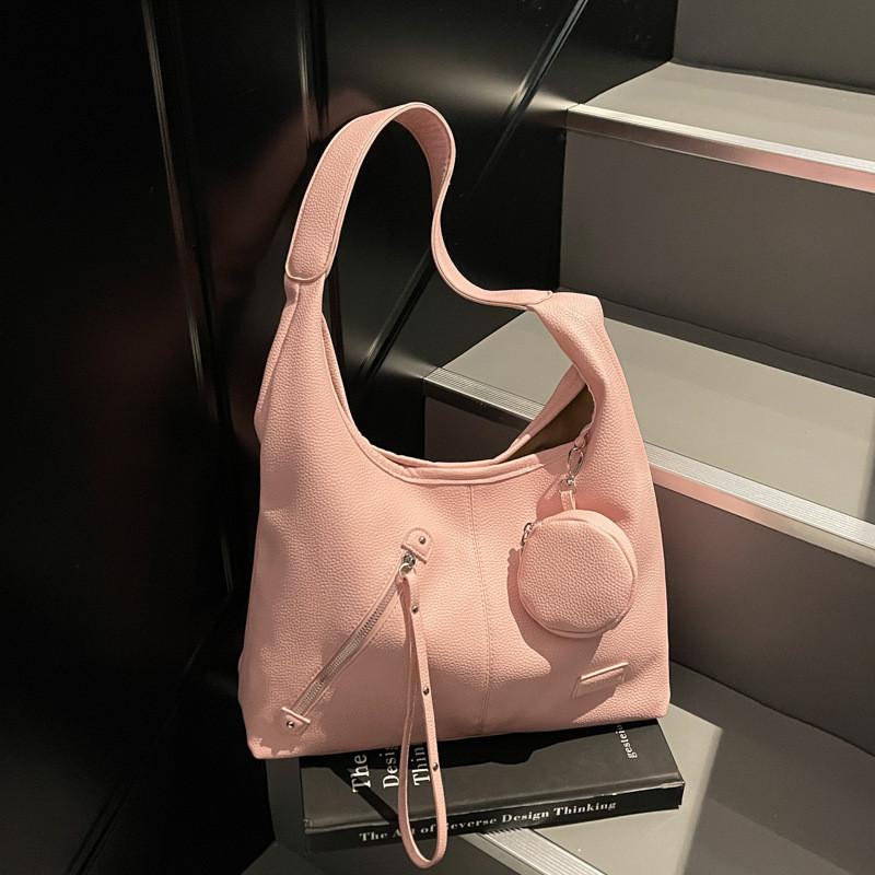 Minimalist Pu Bag For Women With Magnetic Closure And Inner Zipper Pocket