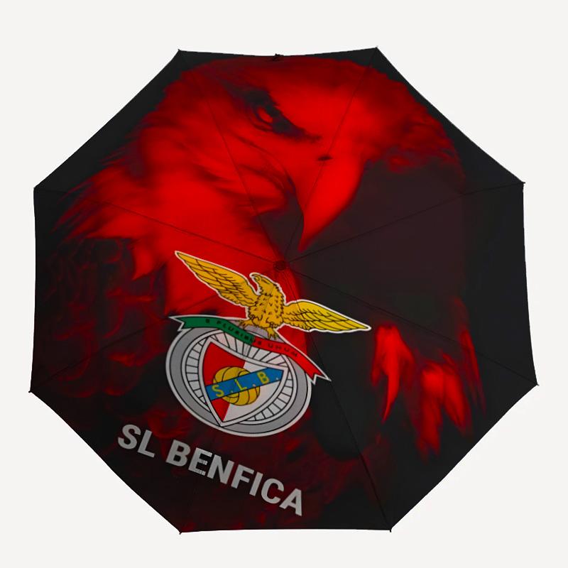 1pc B-Benfica Umbrella, Sun Protection, And UV Shielding. It Has Eight Sturdy Ribs for Outdoor Use And Perfect As a Holiday Gift