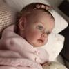 Lovely 19 Inch Simulation Baby Dolls Chloe with Handmade 3D Skin Visible Veins Lifelike Reborn Doll Cosplay Girl Beautifull Children Dress Up Doll Toy