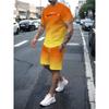 Summer Men's Short Sleeved and Shorts Set with 3D Printing, Fashionable, Casual and Comfortable Sportswear Set