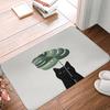 The Cat Green Leaves Floor Mats Bathroom Non-Slip Mat Kitchen Living Room Bedroom Doormats Carpets Washable Home Decor