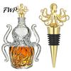 Wine Preservation Stopper Octopus Stopper, Zinc Alloy Bottle Seal for Red Champagne Fresh Saver Beer, Reusable Cork, Decorative Cap, Gift Lover