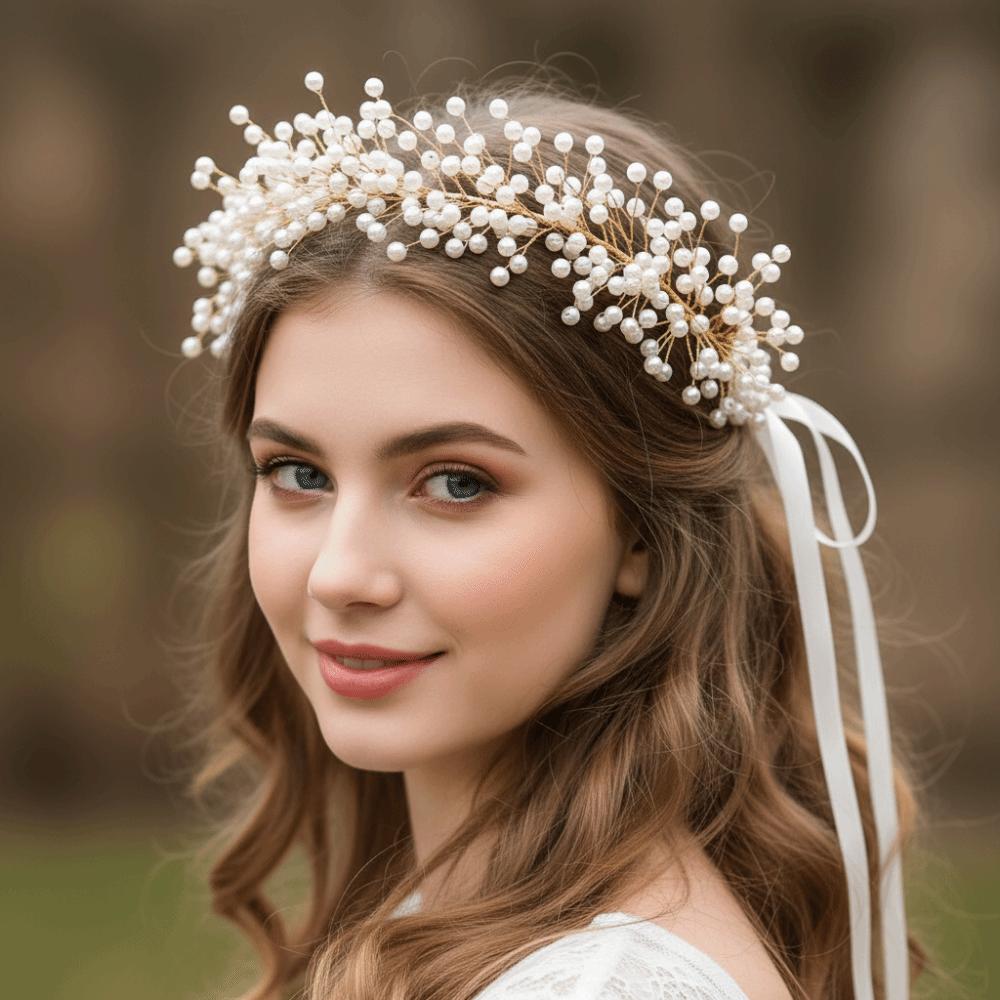 Headwear Pearl Hair Vine Jewelry Gift Wedding Headband Fashion Hair Bands Wedding