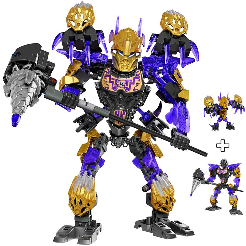 Новый Bionicle Мастер Существ Золотой Маски Строительные Блоки Огненный Объединитель Таху Комбинированный Робот Мех Кирпичи Игрушки Для Мальчиков Подарки