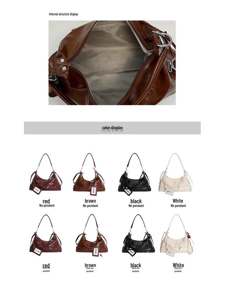 Shiny Minimalist Retro Crossbody Shoulder Bag for Women - Soft Texture, Versatile, Ideal for Outings and Commuting