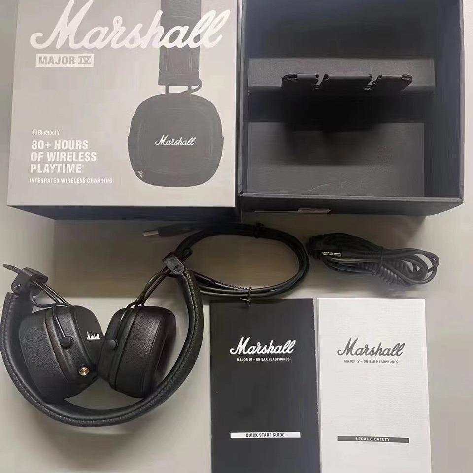 Совместимо с беспроводными Bluetooth-наушниками Marshall Major IV, 4-го поколения, с мощным басом