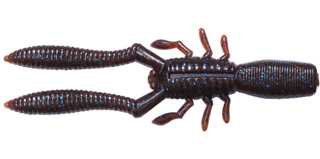 Megabass Мягкая приманка Бутылка Креветка 4 дюйма Scuppernong Blue Flake (8614)