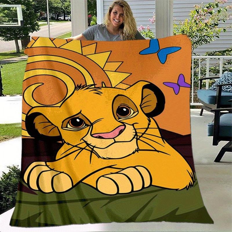 1pc The Lion King Printing Blanket - Soft, All-Season Throw for Office Blanket, Car, Travel