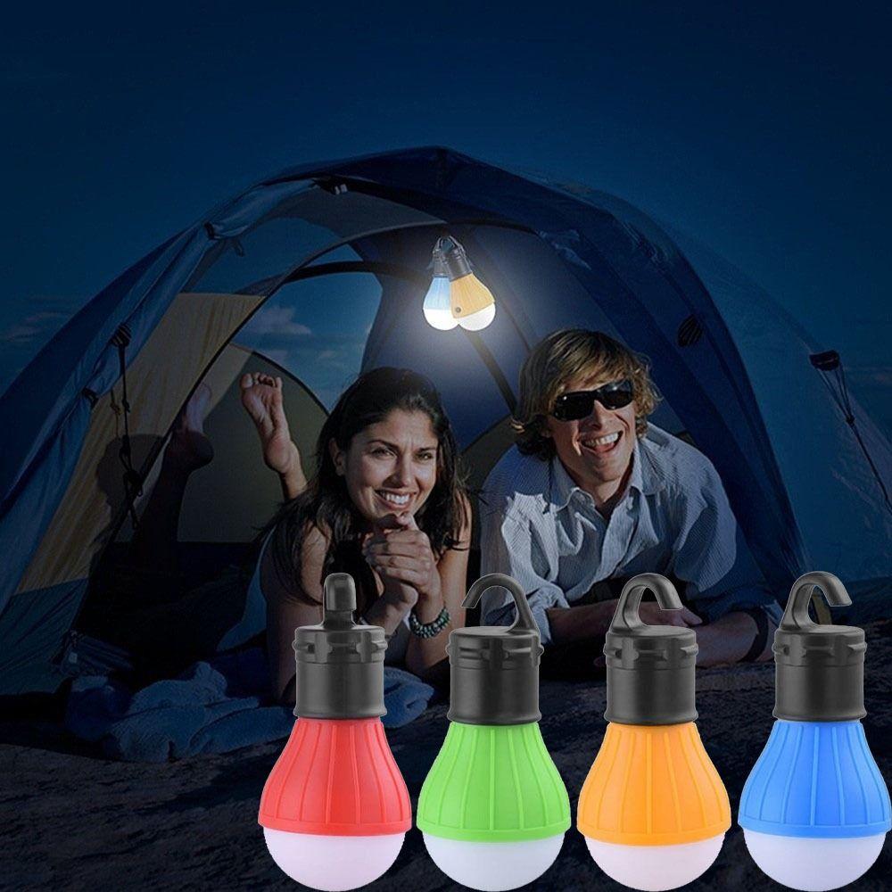 ABS Outdoor Camping Lantern Waterproof Mini Camping Light Hanging Tent Lamp Light Bulb Hiking