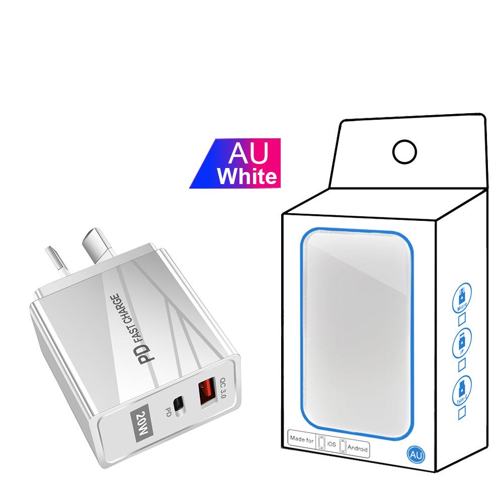 Двойное быстрое USB-зарядное устройство - 5В/9В/12В, QC3.0+PD, стандарты ЕС/США