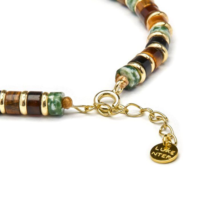 Bracelet - Luxenter - Ryhu - Argent 925 - Oeil de Tigre - finition or 18k