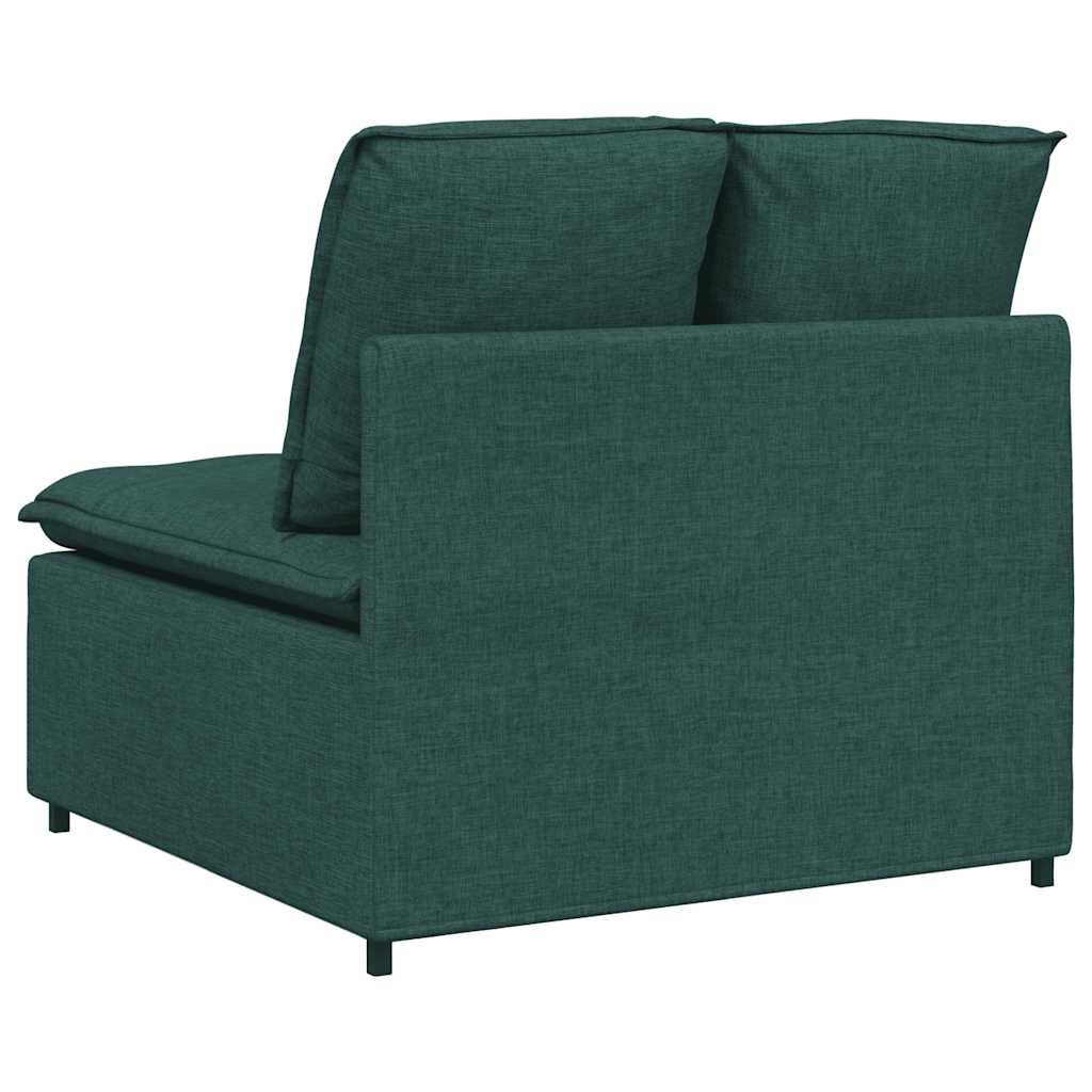 Modular Sofa Center Module with Cushions Dark Green 100 cm