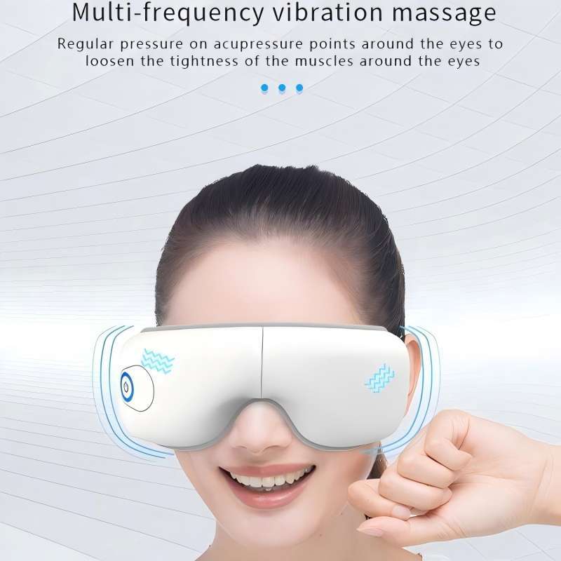 Eye Massager Foldable Bluetooth Eye Mask Device with Airbag Kneading Eye Care Instrument Perfect Relaxation Gifts for Dad Mom