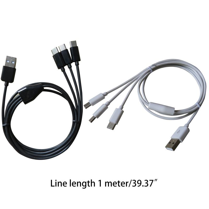 Многофункциональный USB C длинный кабель для зарядки, зарядный шнур, несколько портов, длинный зарядный кабель, разъем Type C для мобильных телефонов