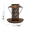 Charming Outdoor Solar Metal Hummingbird Feeder And Decorative Garden Light For Bird Feeding And Watering