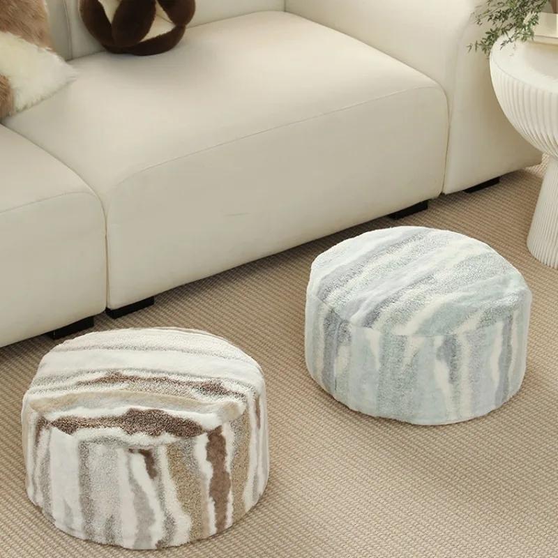 Nordic Fluffy Plush Pouf Cover Japanese Tatami Sofa Cushion Cover Unstuffed Floor Futon Meditation Cushion Cover No Fillings