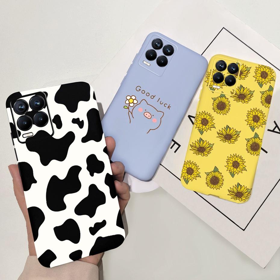 Чехол для Realme 8 Лавандовый Подсолнух Силиконовая Задняя Крышка Для Realme 8 Pro 8i Realme8 4G RMX3085 Мягкий ТПУ Чехол для Телефона Роскошный Чехол