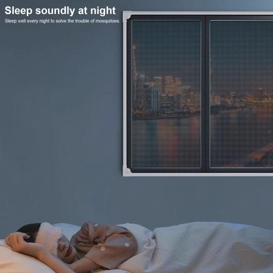 Противомоскитная сетка Магнитная широкая магнитная полоса Сильная адгезия Регулируемая режущая сетка Предотвращает появление насекомых