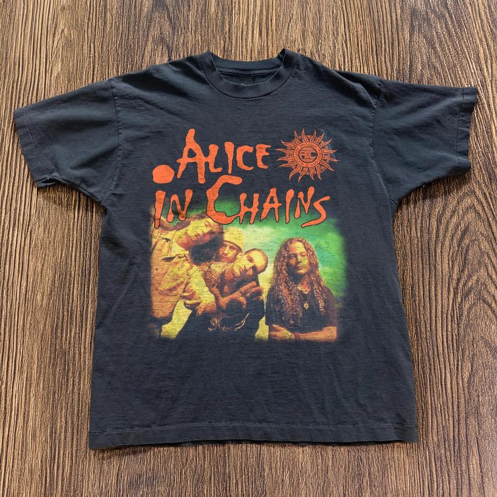ГОРЯЧИЙ! Винтажная черная хлопковая футболка унисекс Alice In Chains Размеры S-5XL