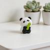 2 Pcs Mini Panda Figurines Cute Resin Panda Statues DIY Miniature Panda Cake Toppers for Fairy Garden Micro Moss Landscape Office Home Desk Decoration