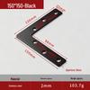 Усиленный Г-образный (L-образный) кронштейн из нержавеющей стали 90° для деревянных дверей