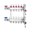 VEVOR 5-Branch Radiant Heat Manifold, 1/2" PEX Tubing Manifold, Stainless Steel PEX Manifold for Hydronic Radiant Floor Heating