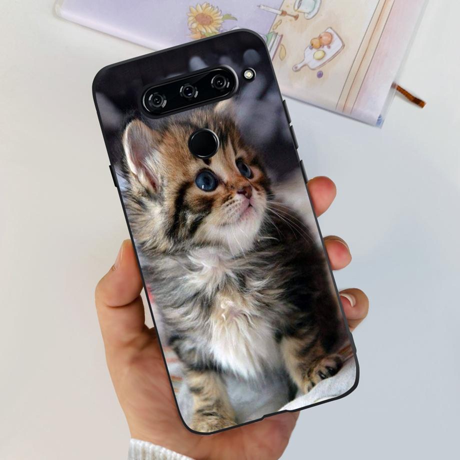 Чехол-крышка для LG V40 ThinQ Для LG V35 V35+ ThinQ Мягкие ТПУ Силиконовые Чехлы Модный Цветочный Милый Рисунок Funda Для LGV40 ThinQ Capa