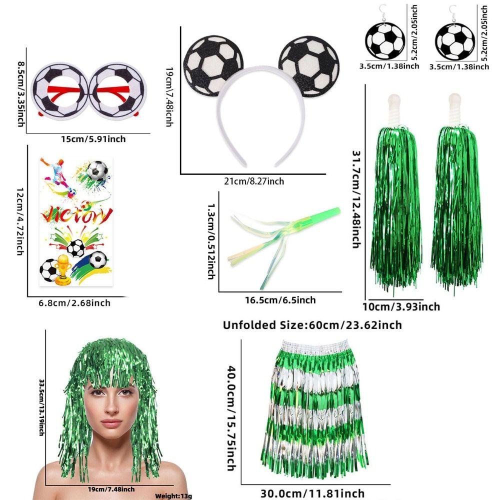 Fringe Skirt Soccer Fan Costume Supplies Set Cheerleading Gear Set Stage Performance Show