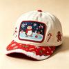 New Christmas themed baseball cap D digital printing snowman sun hat men's sun protection hat