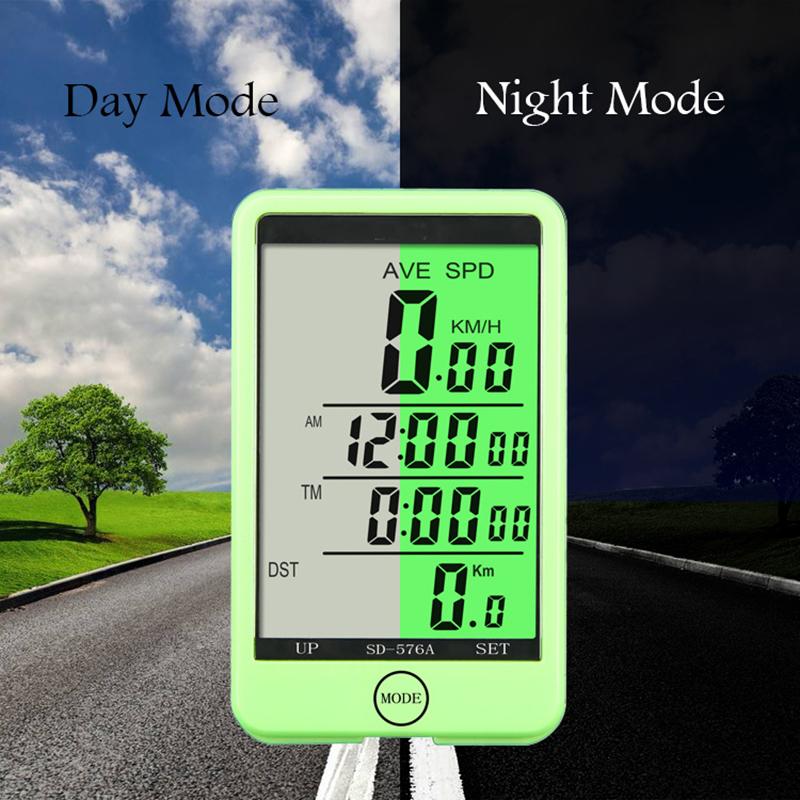 Bicycle Speedometer and Odometer Wired Bike Cycling Computer Waterproof Bike Stopwatch With Large Screen Bicycle Accessories