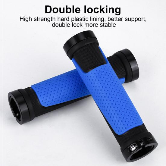 1 пара чехлов на ручки велосипедного руля, нескользящие, резиновые, прочные, универсальные, для горного велосипеда