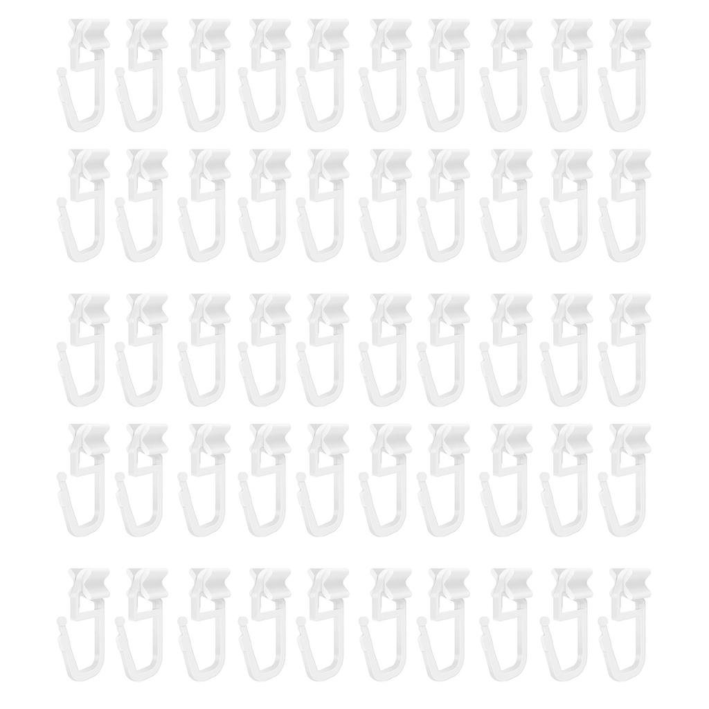 50 шт. Прочные крючки для штор Глайдеры для штор Совместимые с большинством карнизов для штор для плавного движения