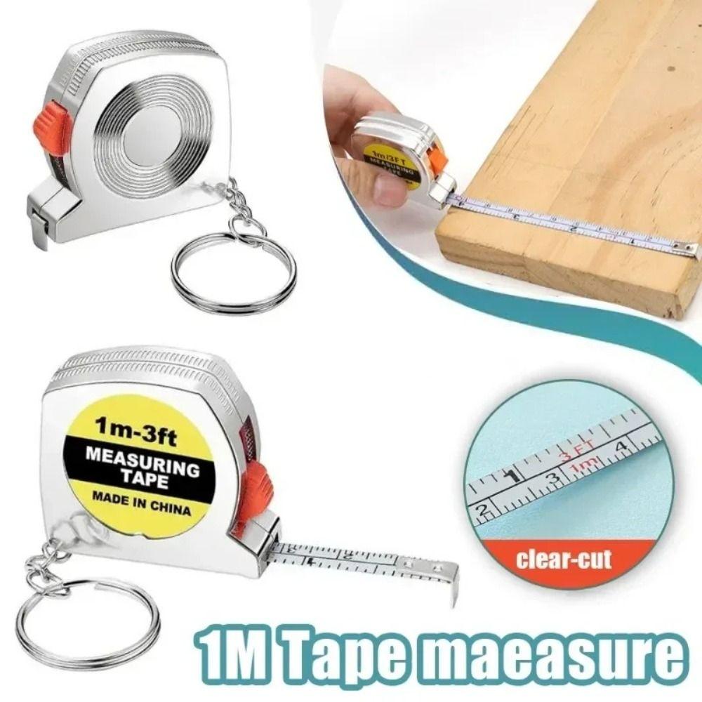 3-Foot/1-Meter Tape Measure Keychain Soft Steel Measure Keychain Measuring Ruler Tape  Daily