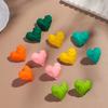 New Acrylic Big Love Heart Stud Earring for Women Simple Candy Color Irregular Peach Statement Earrings 2025 Trend Jewelry Gift