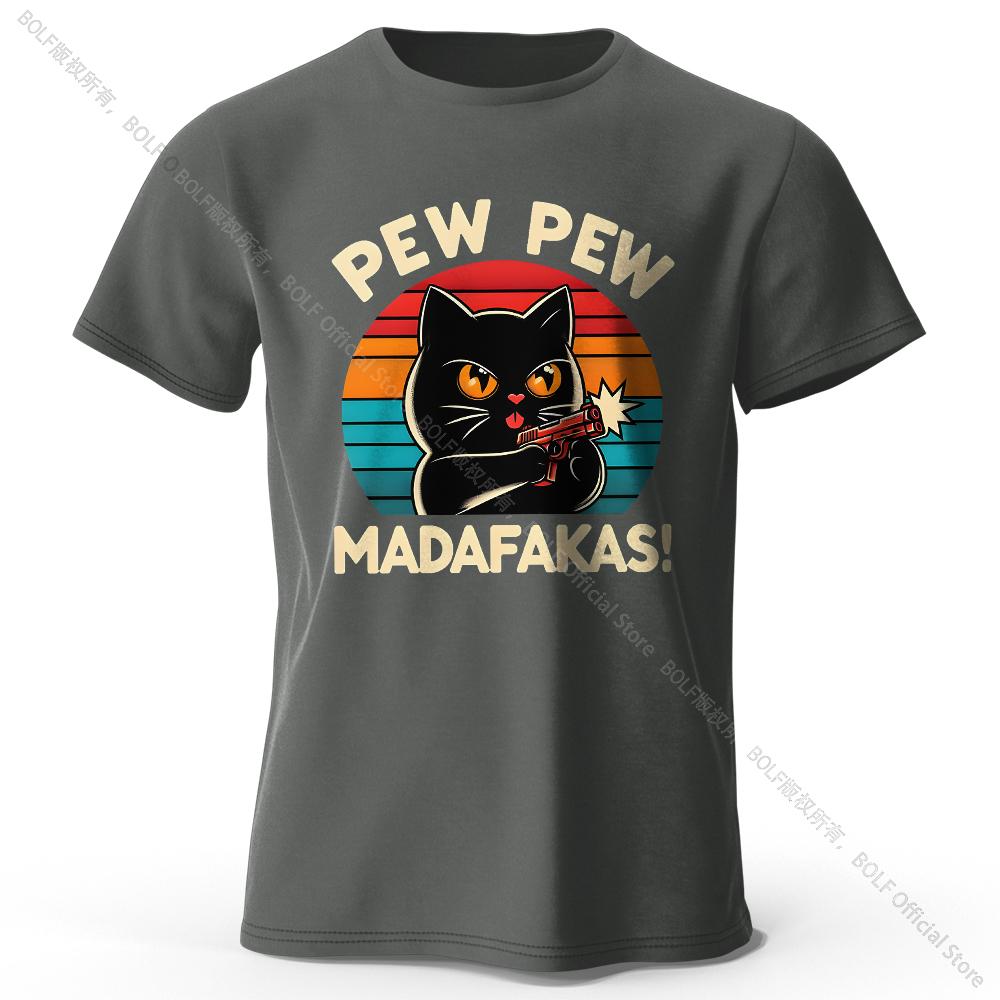Cute HandDrawn Cat Doodle Print 100 Cotton TShirt Ultra Soft Round Neck Short Sleeve Tee for Unisex Unisex